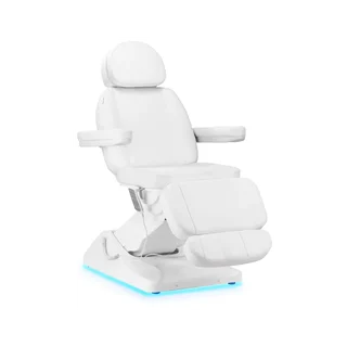 Sillón de belleza eléctrico de lujo, 3 motores, blanco.