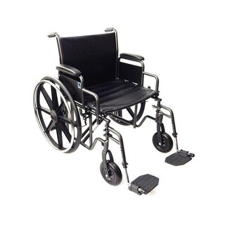 Silla de ruedas extra ancha de 56 cm con marco reforzado – Capacidad de peso: 225 kg
