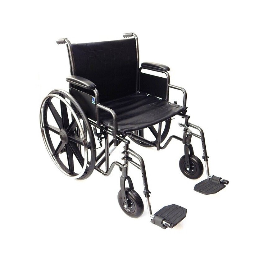 Silla de ruedas extra ancha de 56 cm con marco reforzado – Capacidad de peso: 225 kg