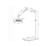 Lámpara UV LED Glow 112 con base metálica de 48 W para pedicura con soporte.