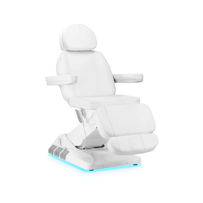 Sillón de belleza eléctrico de lujo, 3 motores con control de pie.