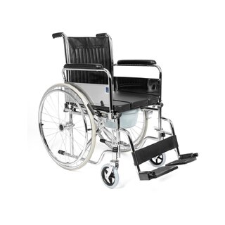Silla de ruedas plegable con función de inodoro.