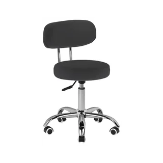 Sillón de tratamiento redondo con ruedas a-007 negro