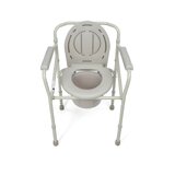Silla de ducha plegable con función de inodoro.