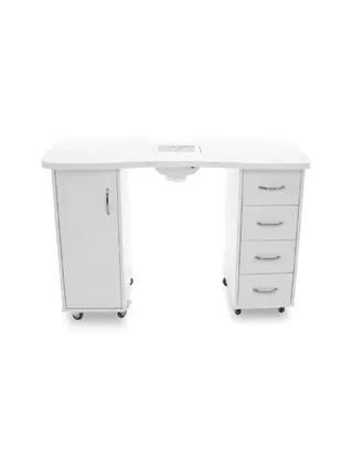 Mesa de manicura - 2027 blanca dos armarios con absorbente