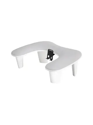 Soporte para manicura MOMO Croissant con soporte para teléfono móvil, color gris.