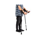 Muleta de codo con soporte de antebrazo plegable