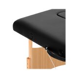 Camilla de masaje plegable Balance Lux de madera, 2 piezas, 190x70 cm, color negro.
