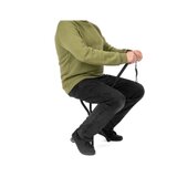 Bastón de aluminio ajustable con asiento.