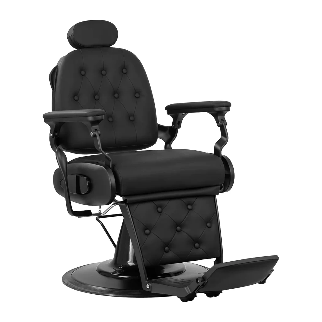 Sillón de barbero Gabbiano Francesco Black negro