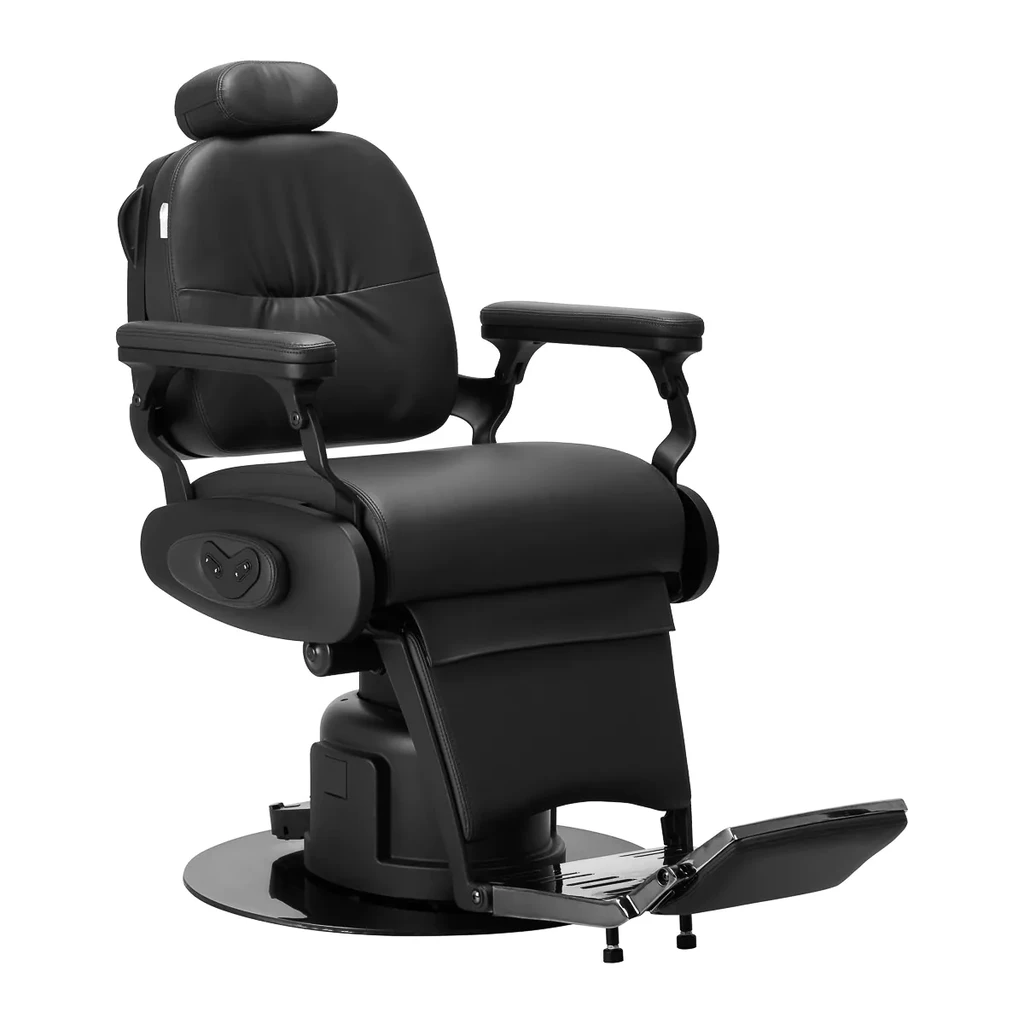Sillón de barbero eléctrico Gabbiano Duke negro